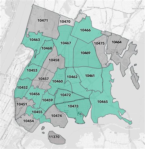 Zip Code Map Of The Bronx